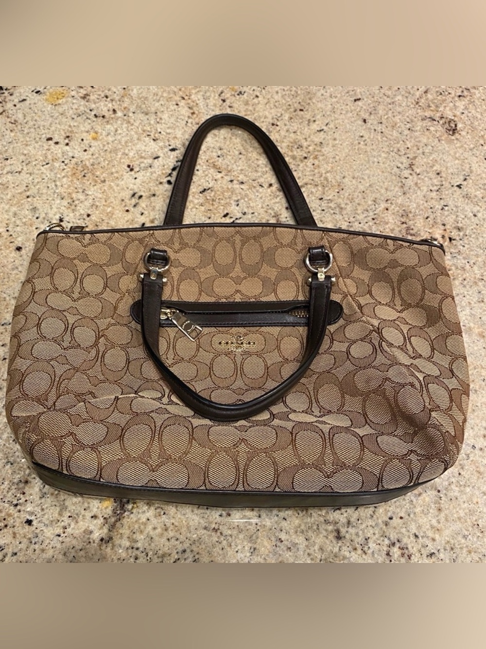 Coach Prairie Satchel purse Signature Canvas w/ matching wristlet. - Picture 2 of 8